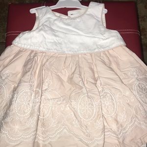 Pink and white dress